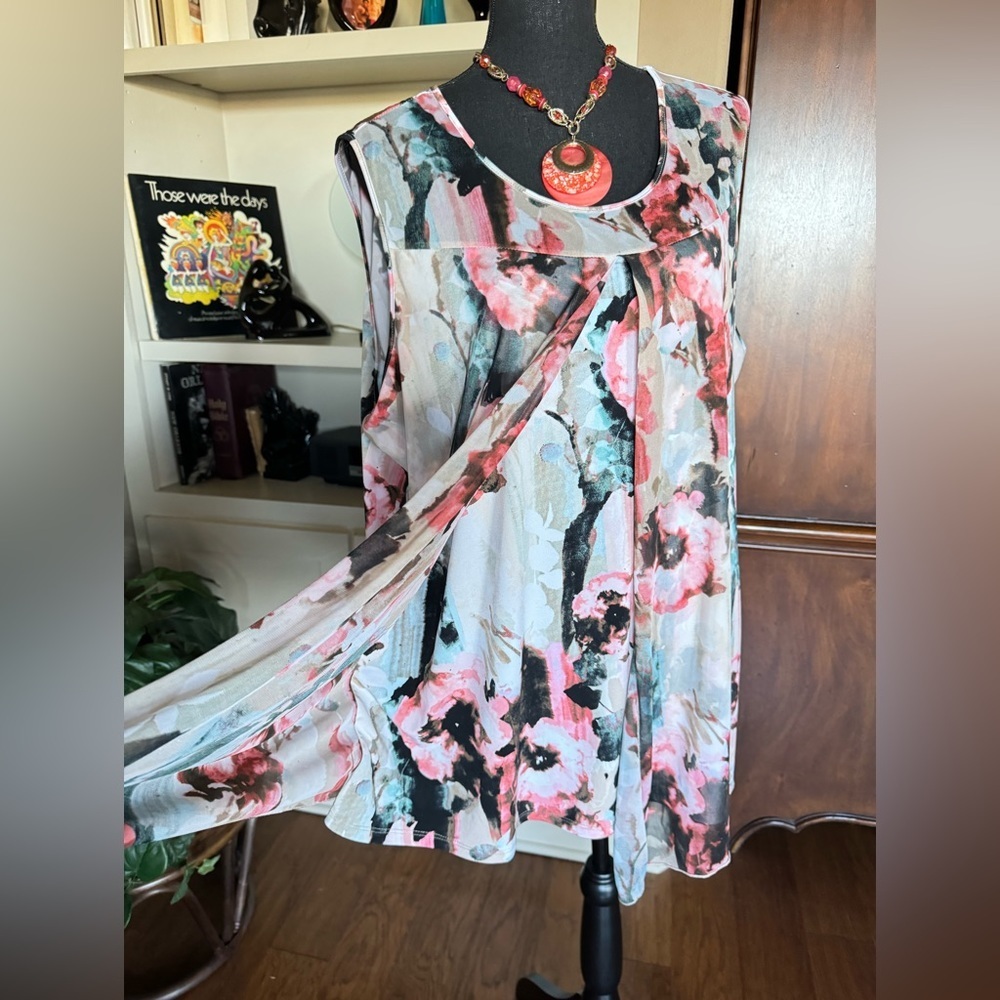 Adele & May Abstract Print Top